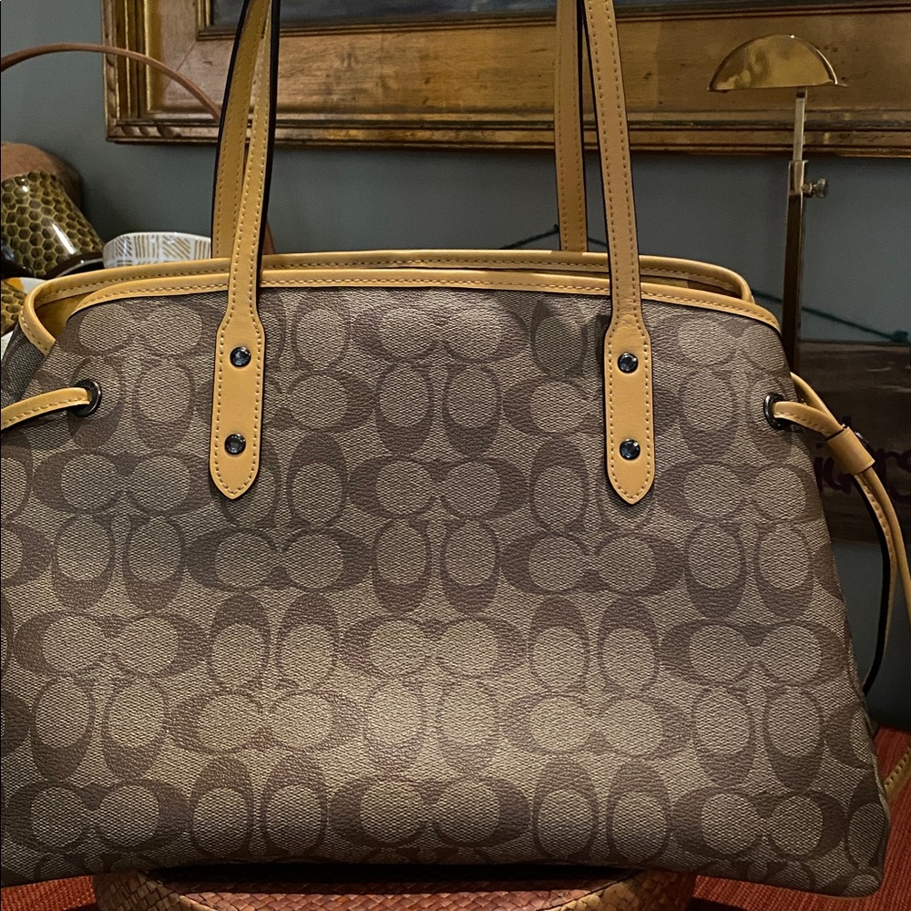 Coach Drawstring Carryall In Signature Canvas F57842 - Picture 2 of 12